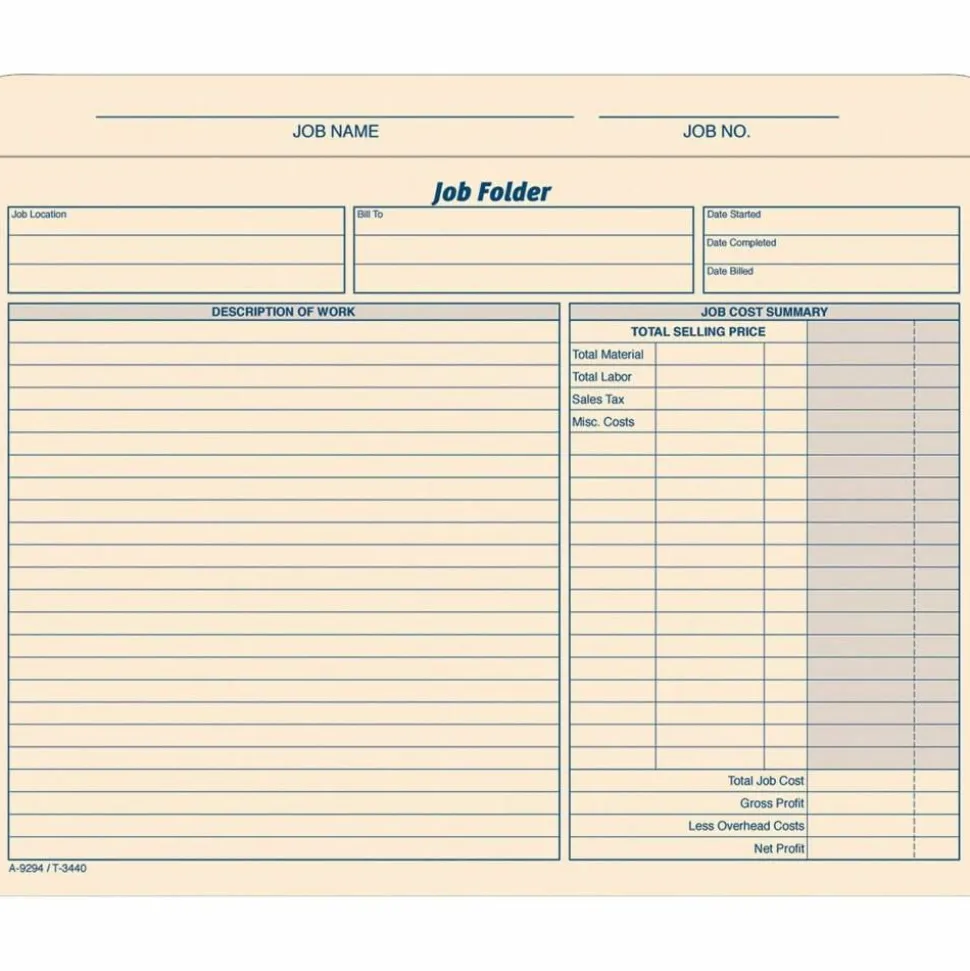 TOPS Letter File Jacket - 8 1/2" x 11" - Manila Paper - Preprinted - 20 / Pack