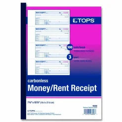 TOPS Manifold Receipt Book, 3-Part, 7 5/8