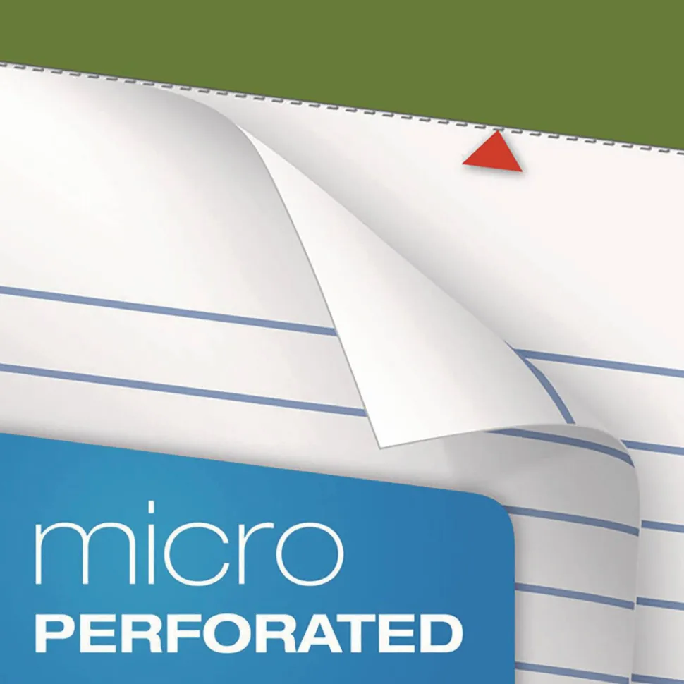 TOPS Perforated Jr. Legal Rule Pads, 5" x 8", Legal Rule, 50 Sheets Per Pad, White, Pack Of 12