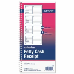 Tops Petty Cash Book, 2-Part, 11