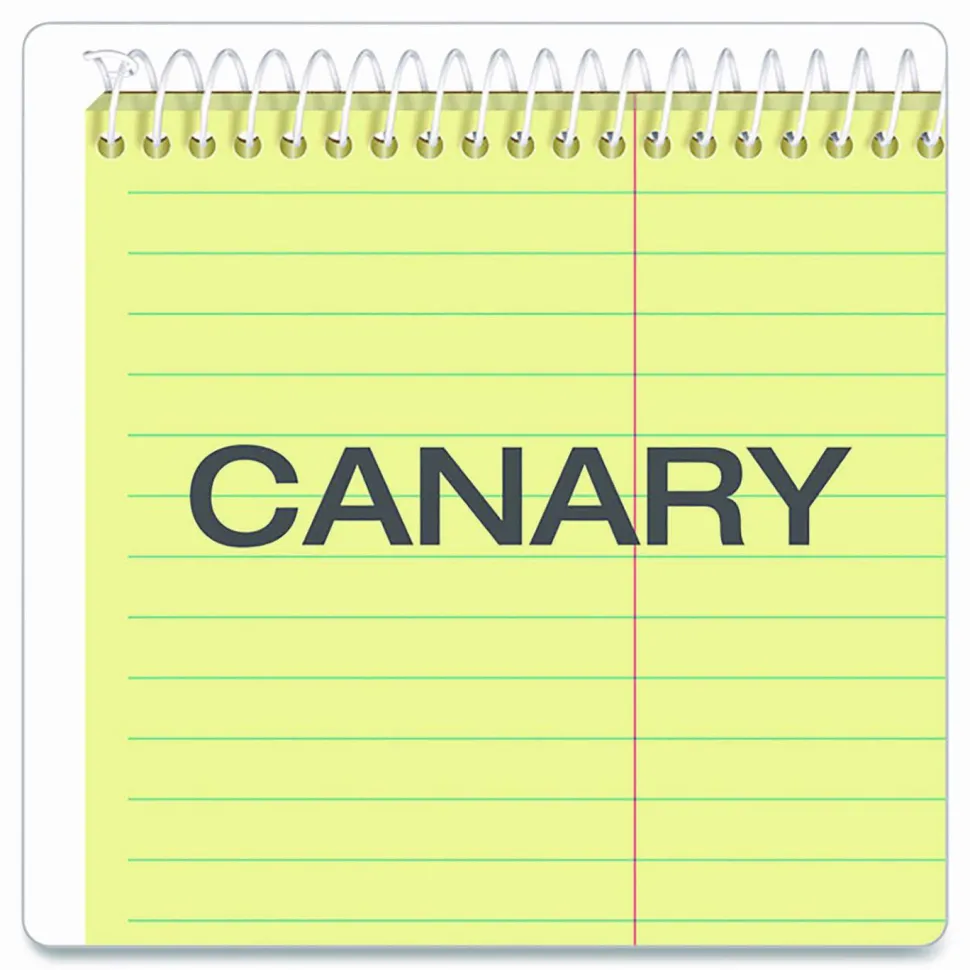TOPS Premium Steno Pads, 6"x 9", 100 Sheets, Black/Canary