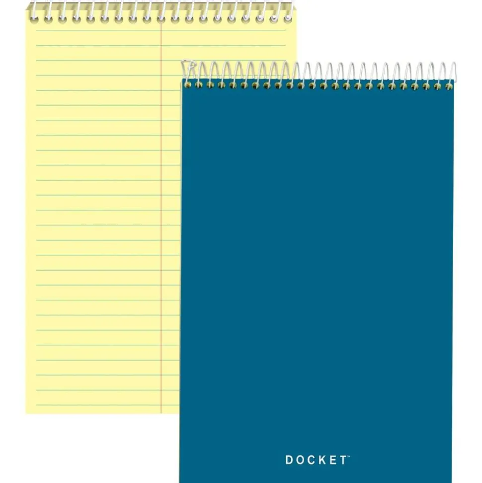 TOPS Premium Steno Pads, 6"x 9", 100 Sheets, Black/Canary