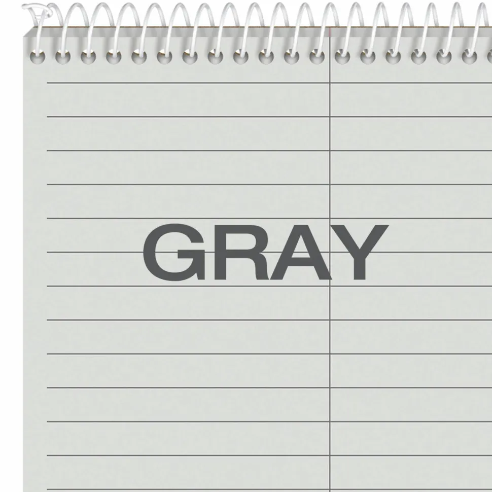 TOPS Prism+ Color Steno Notebooks, 6" x 9", Gregg Ruled, 30% Recycled, 80 Sheets, Gray, Pack Of 4