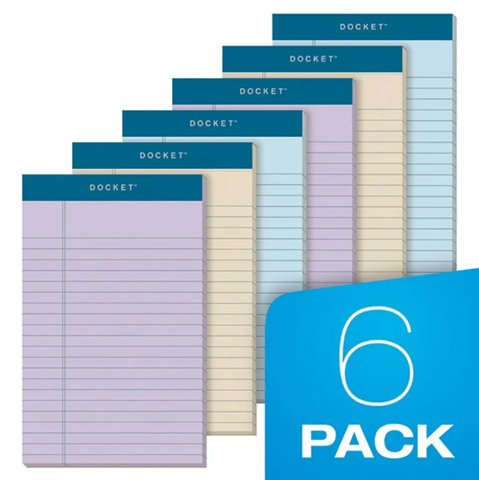 TOPS Prism+ Color Writing Pads, 5" x 8", 100% Recycled, Legal Ruled, 50 Sheets Per Pad, Assorted Colors, Pack Of 6 Pads
