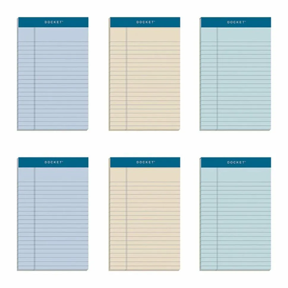 TOPS Prism+ Color Writing Pads, 5" x 8", 100% Recycled, Legal Ruled, 50 Sheets Per Pad, Assorted Colors, Pack Of 6 Pads