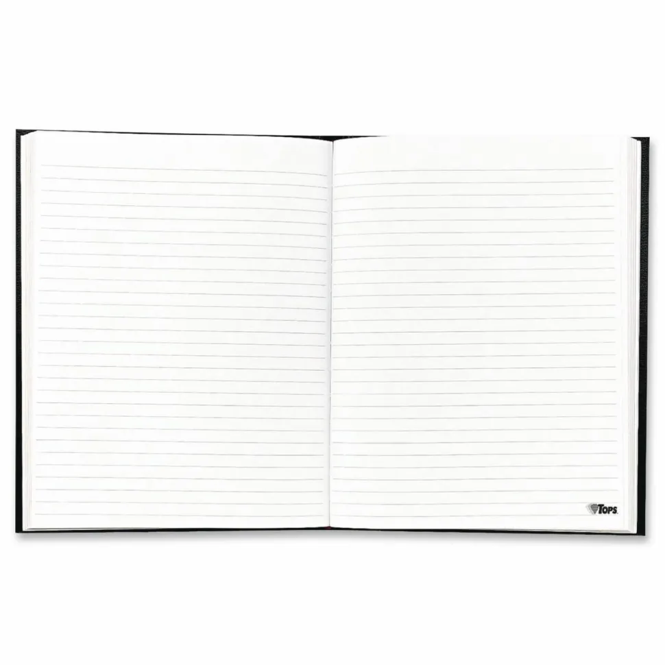TOPS Professional Business Journal With Planning Pages, 8 1/2" x 11", Legal Ruled, 80 Sheets, Black