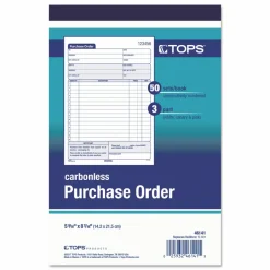 TOPS Purchase Order Book, Carbonless, 3 Parts, 5-1/2