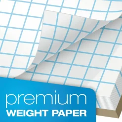 TOPS Quadrille Pads With Heavyweight Paper, 4 x 4 Squares/Inch, 50 Sheets, White
