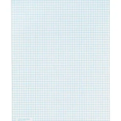 TOPS Quadrille Pads, 5 x 5 Squares/Inch, 50 Sheets, White/Blue