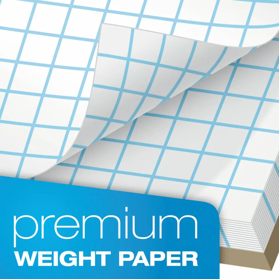 TOPS Quad-Ruling Cross Section Pad, Letter Size, Quadrille Ruled, 50 Sheets