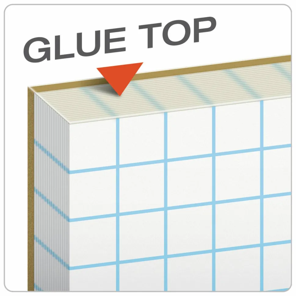 TOPS Quad-Ruling Cross Section Pad, Letter Size, Quadrille Ruled, 50 Sheets