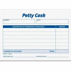 Tops Received of Petty Cash Form, 5