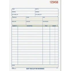TOPS Sales Order Book, Two-Part Carbonless, 7.94 x 5.56, 50 Forms Total