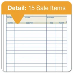TOPS Sales Order Book, Two-Part Carbonless, 7.94 x 5.56, 50 Forms Total