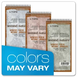 TOPS Second Nature 100% Recycled Reporter's Notebook, 4" x 8", 1 Subject, Gregg Ruled, 70 Sheets, White