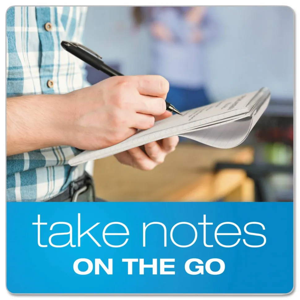 TOPS Second Nature 100% Recycled Reporter's Notebook, 4" x 8", 1 Subject, Gregg Ruled, 70 Sheets, White