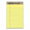 TOPS Second Nature 30% Recycled Writing Pads, 5" x 8", Legal Ruled, 50 Sheets, Canary, Pack Of 12 Pads