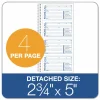 TOPS Second Nature Spiralbound Phone Call Book, 2-Part, 5 1/2" x 11", 60% Recycled, White/Blue