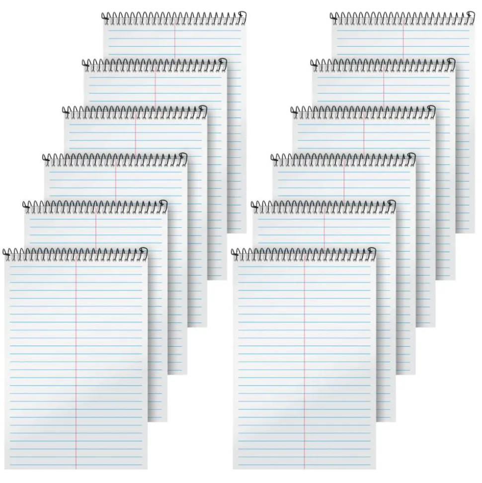 TOPS Second Nature Steno Books, 6" x 9", Gregg Ruled, 80 Sheets, White, Pack Of 12