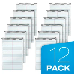 TOPS Second Nature Steno Books, 6" x 9", Gregg Ruled, 80 Sheets, White, Pack Of 12