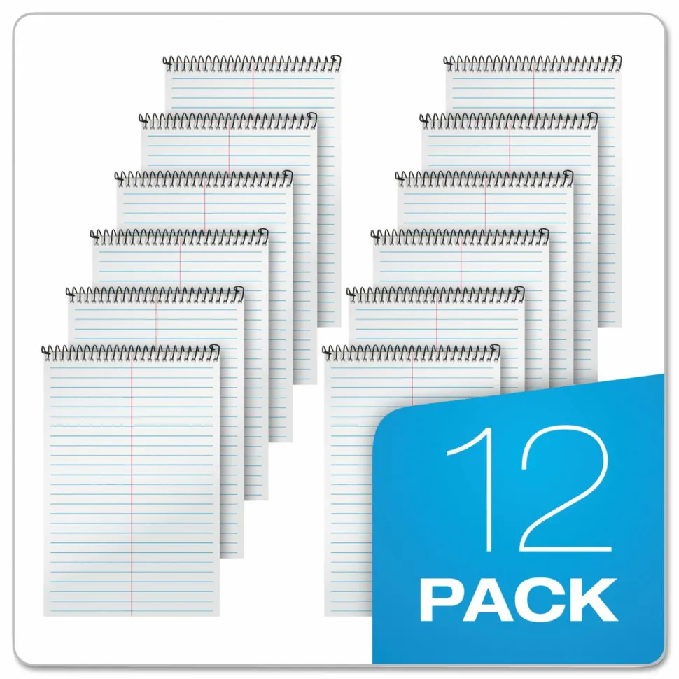 TOPS Second Nature Steno Books, 6" x 9", Gregg Ruled, 160 Pages (80 Sheets), 100% Recycled, White
