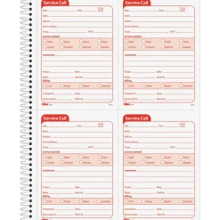 TOPS Service Call 2-part Spiral Message Slip Book - 200 Sheet(s) - Spiral Bound - 2 Part - Carbonless Copy - 4100