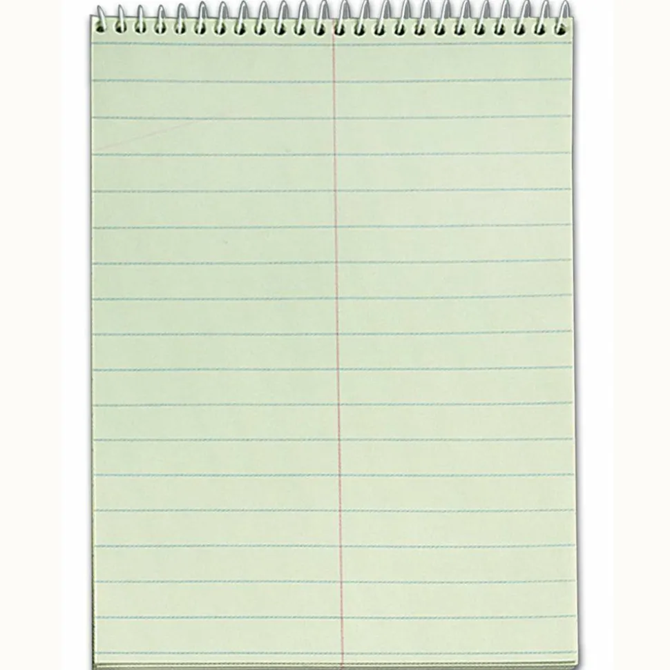 TOPS Steno Books, 6" x 9", Gregg Ruled, 80 Sheets, Green, Pack Of 12