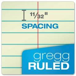 TOPS Steno Book, 6" x 9", Gregg Ruled, 80 Sheets, Green