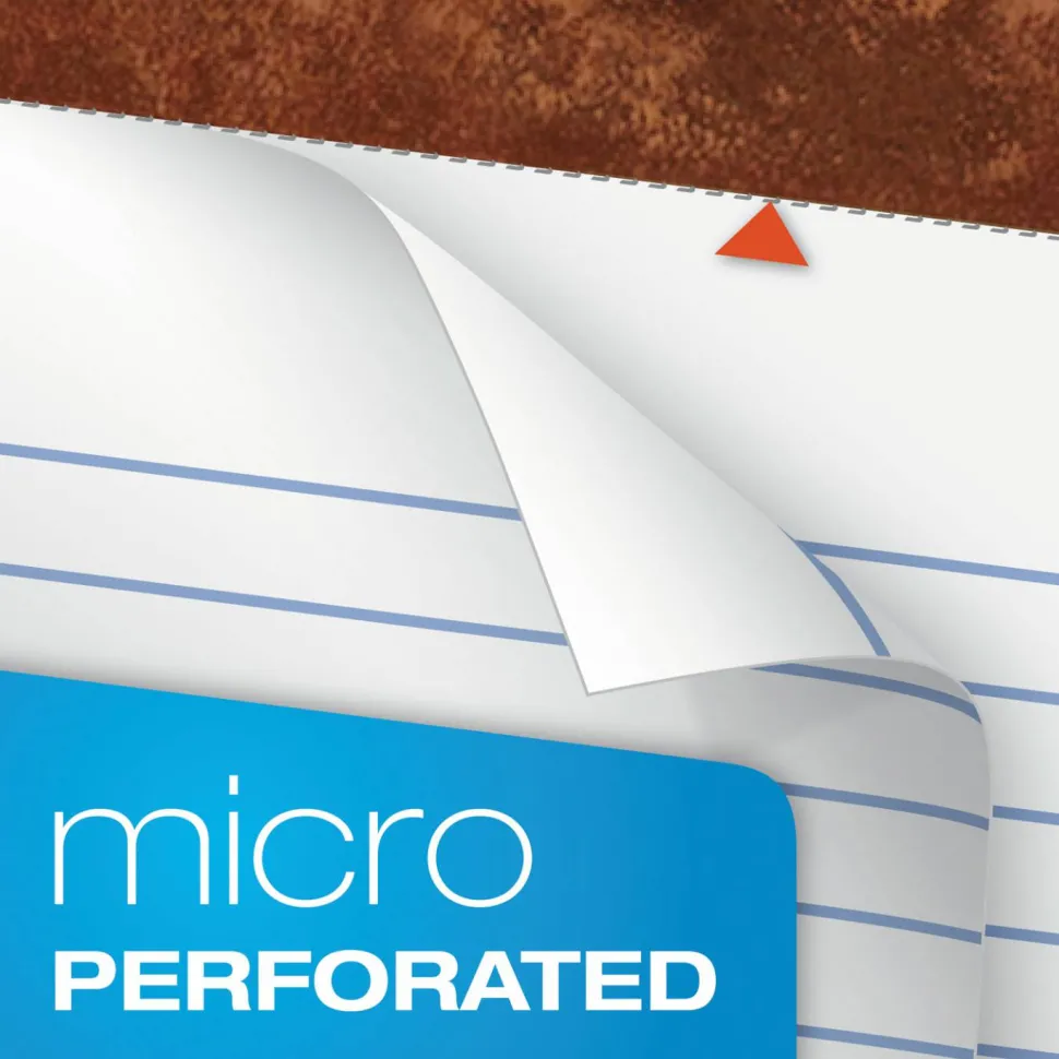TOPS The Legal Pad Perforated Writing Pads, 8 1/2" x 11 3/4", Legal Ruled, 50 Sheets, White/Blue, Pack Of 12
