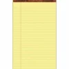 TOPS "The Legal Pad" Plus Ruled Perforated Pads with 40 pt. Chipboard Back, Wide/Legal Rule, (50) Canary 8.5 x 14 Sheets, Dozen