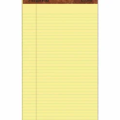 TOPS "The Legal Pad" Plus Ruled Perforated Pads with 40 pt. Chipboard Back, Wide/Legal Rule, (50) Canary 8.5 x 14 Sheets, Dozen