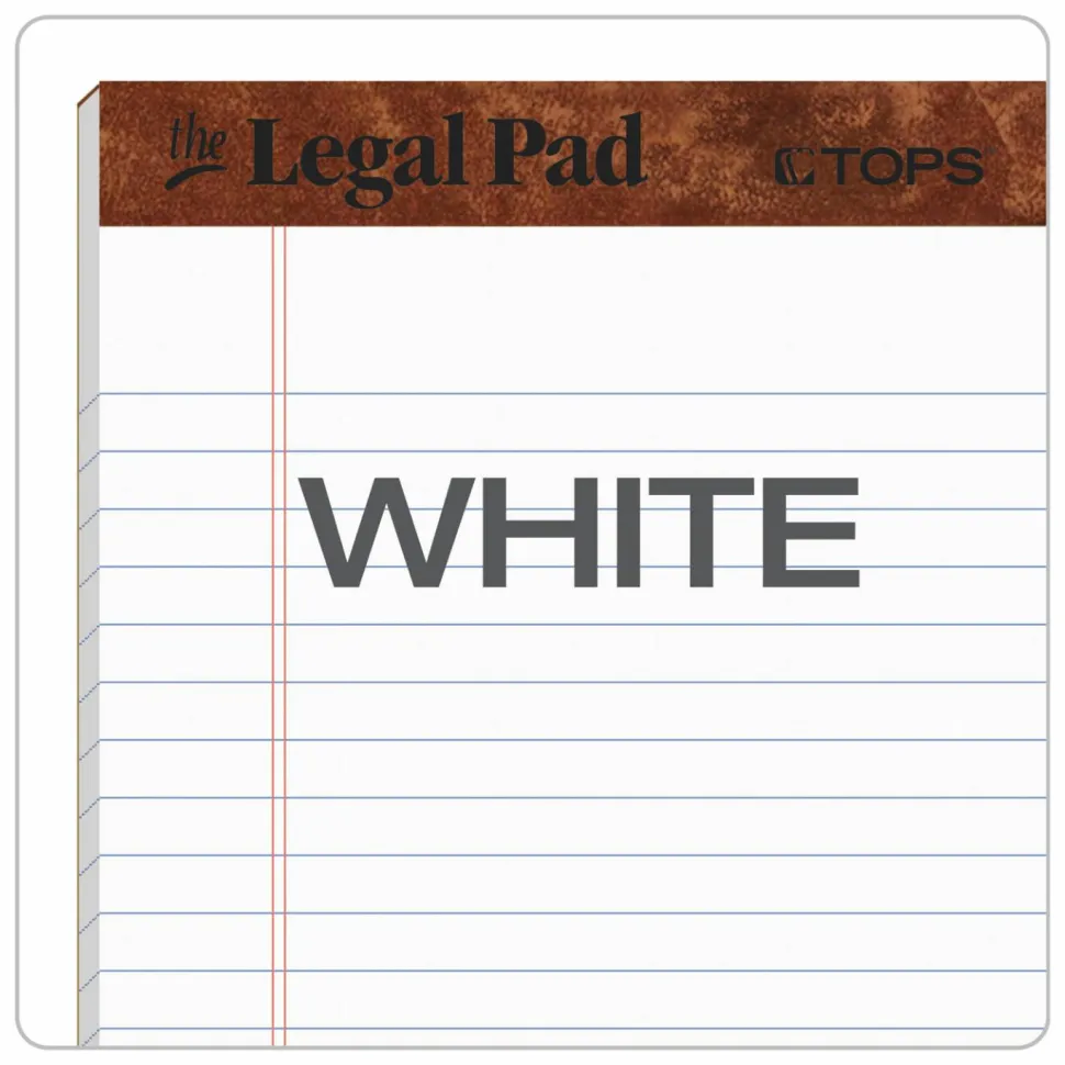 TOPS "The Legal Pad" Ruled Perforated Pads, Narrow Rule, (50) White 5 x 8 Sheets, Dozen