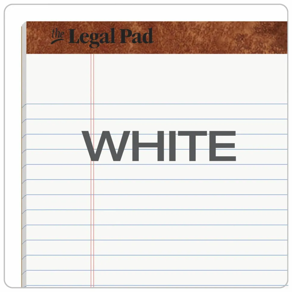 TOPS "The Legal Pad" Ruled Perforated Pads, Wide/Legal Rule, (50) White 8.5 x 11 Sheets