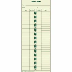 TOPS Time Cards (Replaces Original Card L61), Job Card Form, 1-Sided, 9" x 3 1/2", Box Of 500