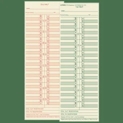 TOPS Time Cards (Replaces Original Cards 10-100372 & CH131), Numbered Days, 2-Sided, Semi-Monthly Format, 10 1/2