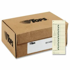 TOPS Time Cards (Replaces Original Card CH107-2), Numbered Days, 2-Sided, 9" x 3 1/2", Box Of 500