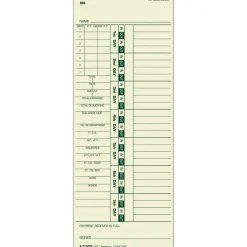 TOPS Time Cards (Replaces Original Card 10-800762), Numbered Days, 2-Sided, 9