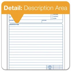 TOPS Triplicate Carbonless Job Work Orders, 5 1/2" x 8 1/2", Pack Of 50 Forms