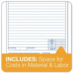 TOPS Triplicate Carbonless Job Work Orders, 5 1/2
