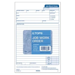 TOPS Triplicate Carbonless Job Work Orders, 5 1/2