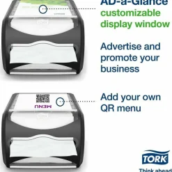 Tork Xpressnap Counter Napkin Dispenser, 7.5 x 12.1 x 5.7, Black