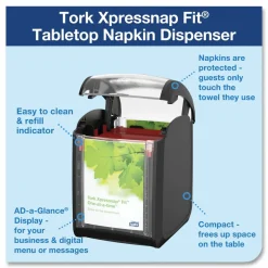 Tork Xpressnap Fit Starter Pack, 4 x 6 x 7, Black