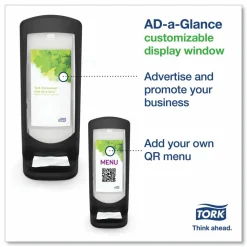 Tork Xpressnap Stand Napkin Dispenser, 9.25 x 9.25 x 24.5, Black