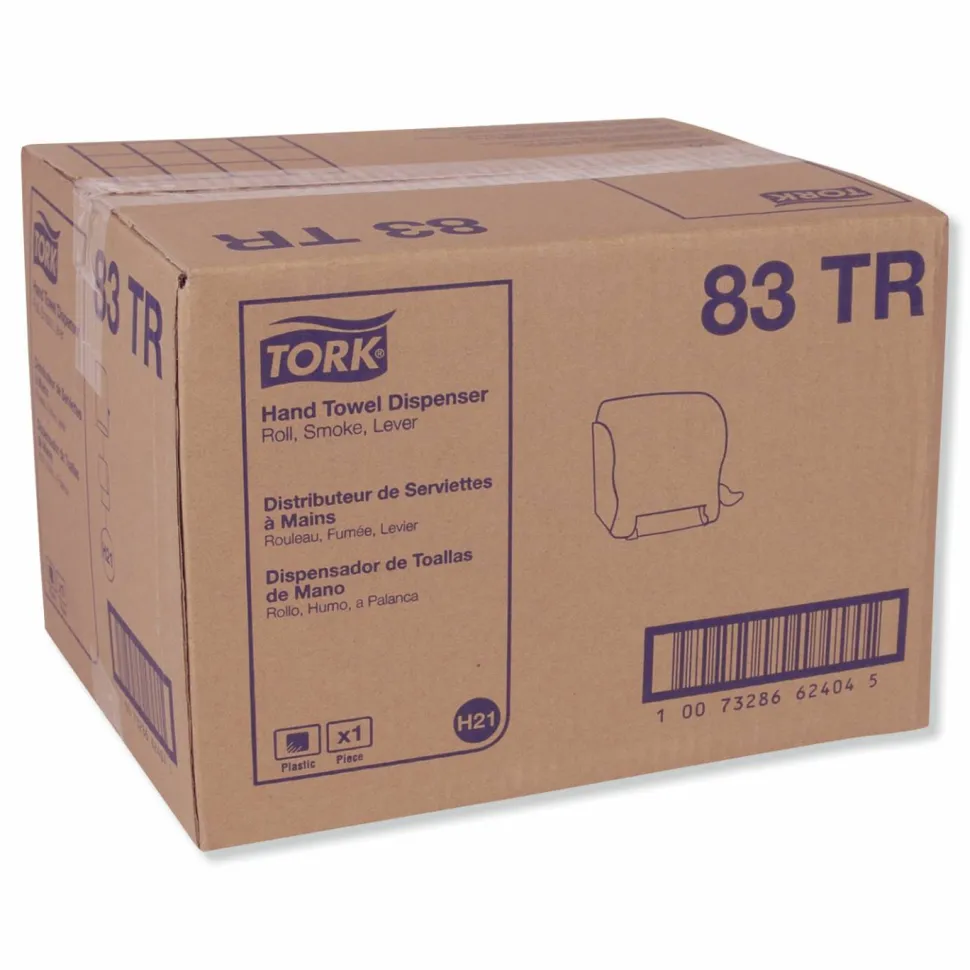 Tork Compact Hand Towel Roll Dispenser, 12.49 x 8.6 x 12.82, Smoke