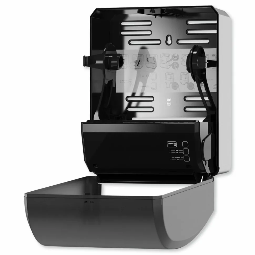 Tork Electronic Hand Towel Roll Dispenser, 8" Roll, 12.32 x 9.32 x 15.95, Black