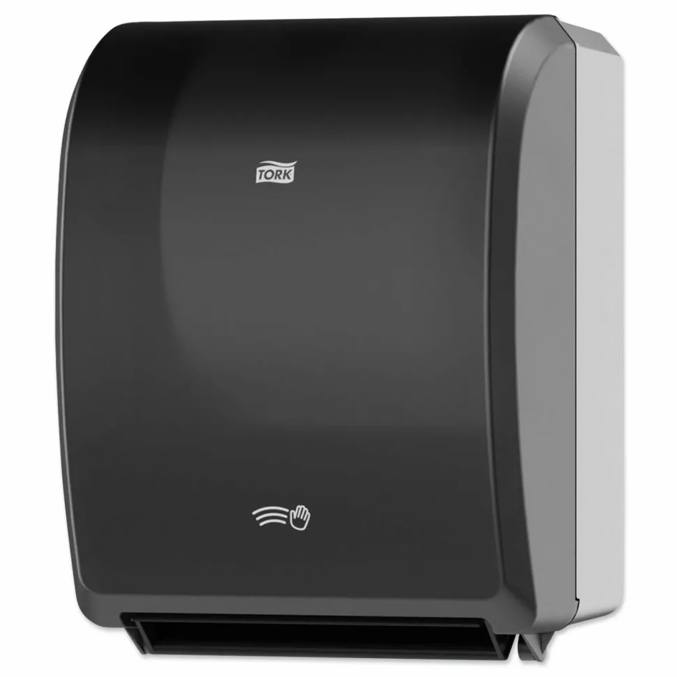 Tork Electronic Hand Towel Roll Dispenser, 8" Roll, 12.32 x 9.32 x 15.95, Black