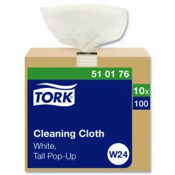 Tork Impact Lightweight Microfiber Cloths, 16 x 16, White, 240/Carton
