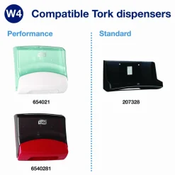 Tork Industrial Heavy-Duty Cleaning Cloth, 1-Ply, 13.97 x, 4.25, Unscented, White, 60 Cloths, 4/Carton
