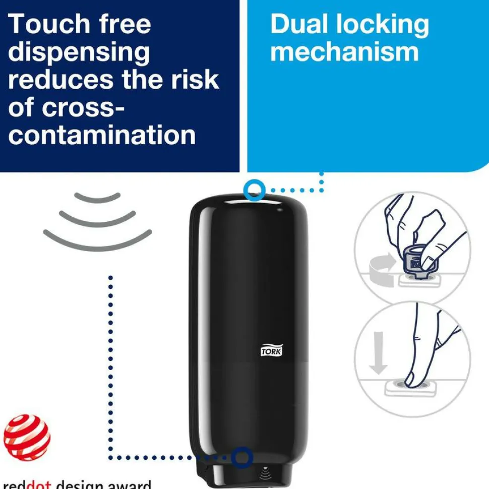 TORK Intuition Sensor Skincare Dispenser Black S4