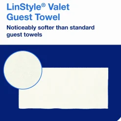Tork LinStyle Valet Guest Towel, 1-Ply, 11.5 x 17, White, 100/Pack, 5 Packs/Carton